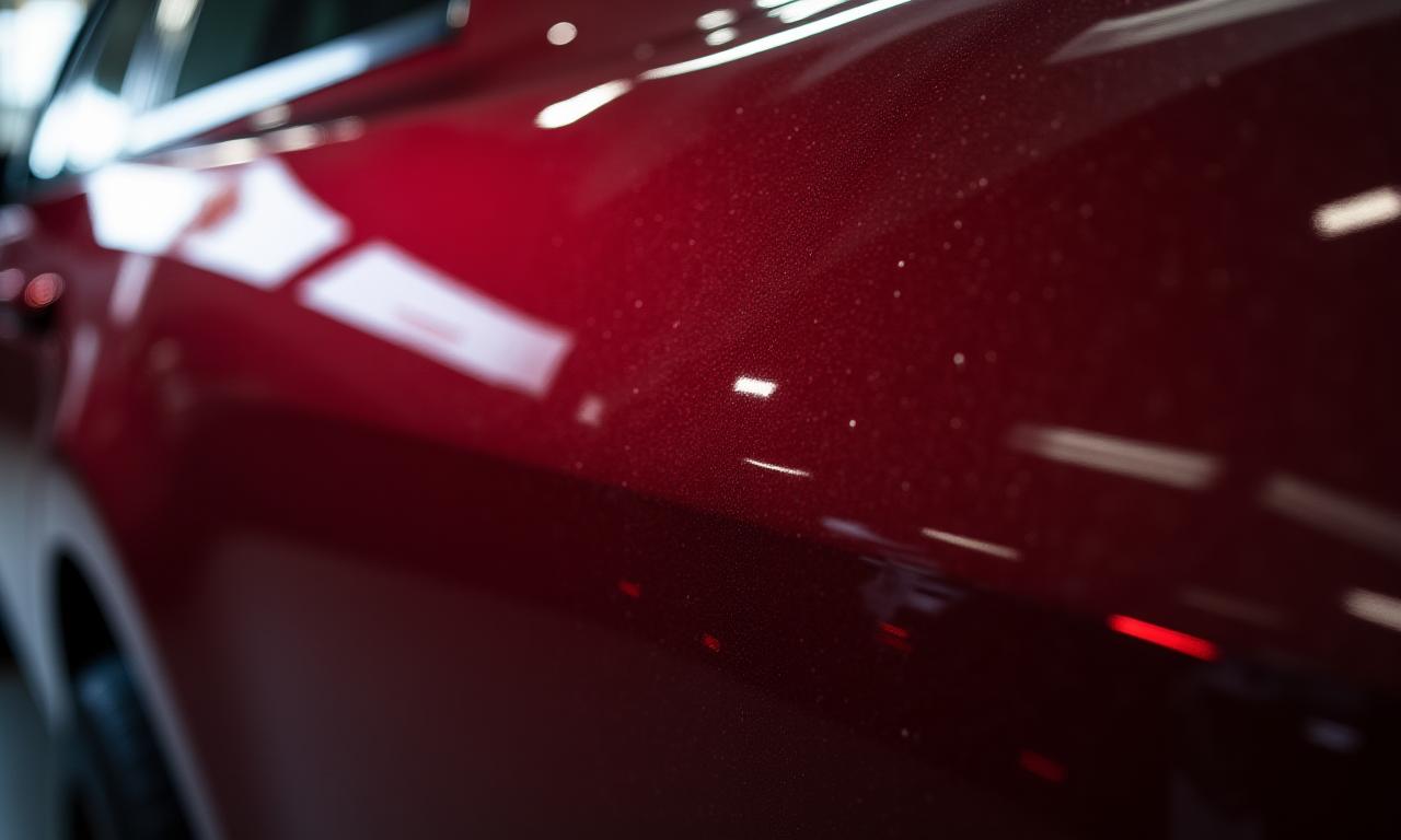 Car paint with a perfect mirror finish after correction